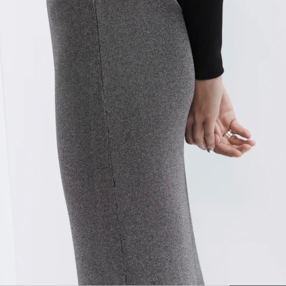 Nicki Minaj Metallic Gray Knit Skirt